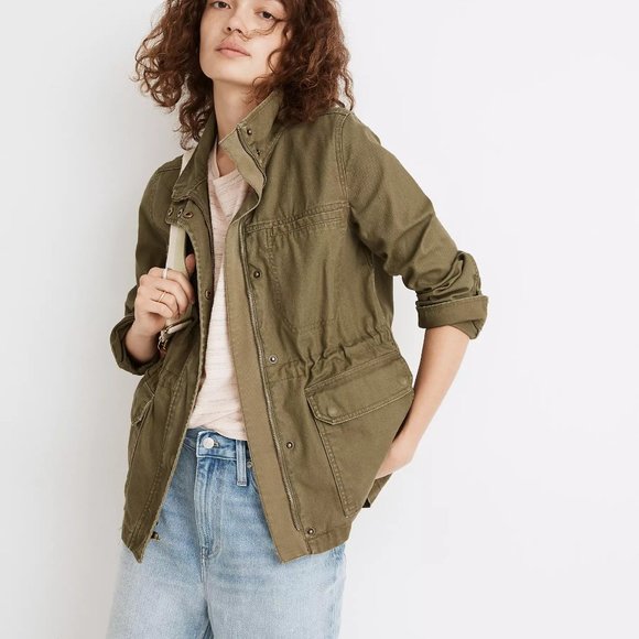 [NWT] Madewell Military Jacket in Olive - Picture 2 of 5